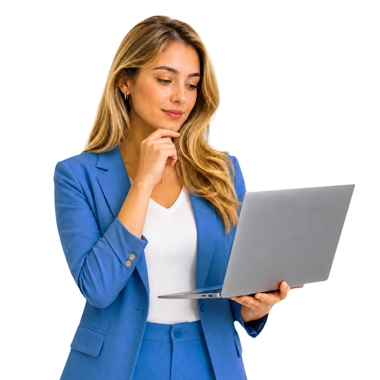 Consulente Utixo con laptop per servizi cloud aziendali